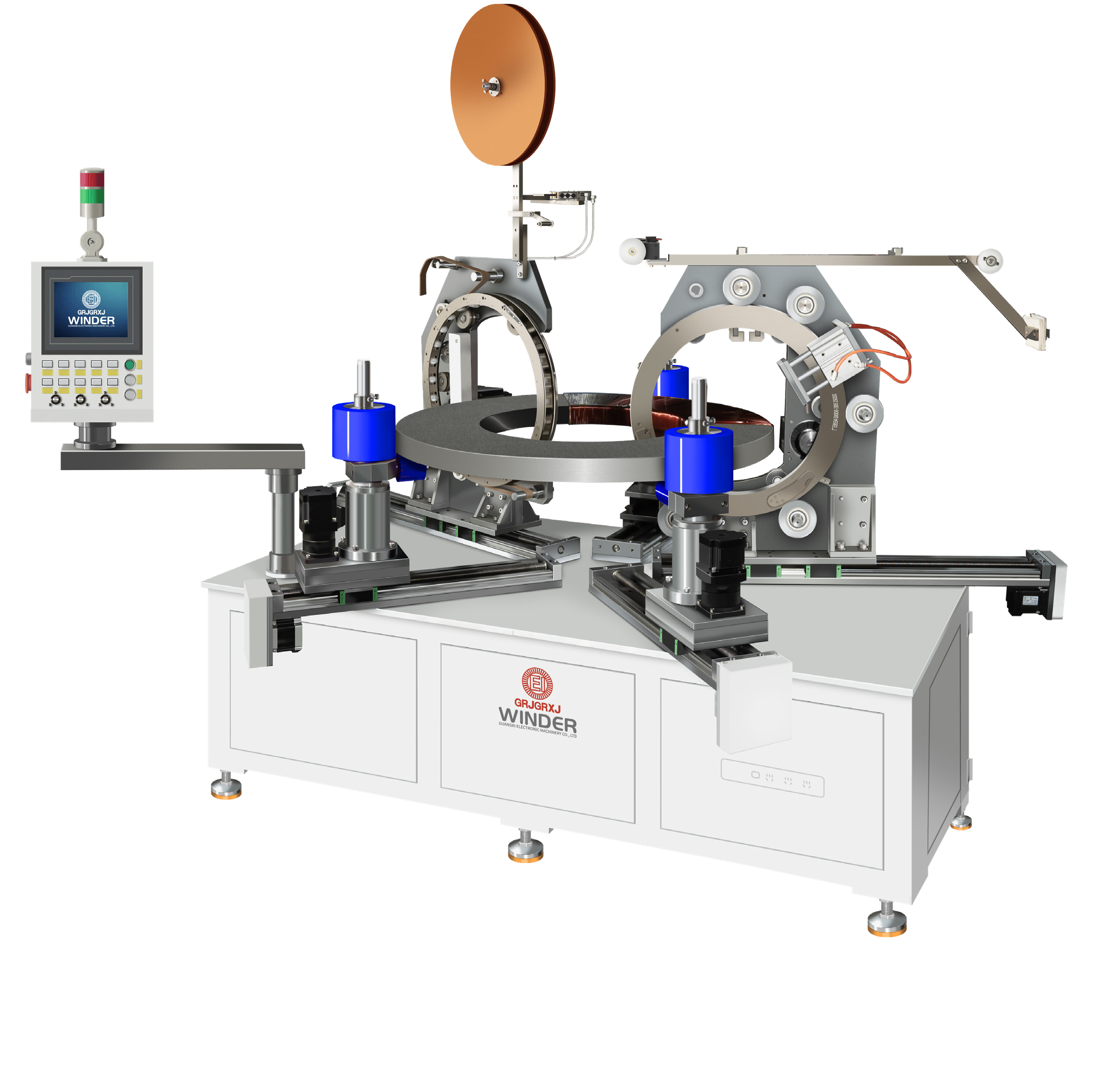 Toroidal winding machine